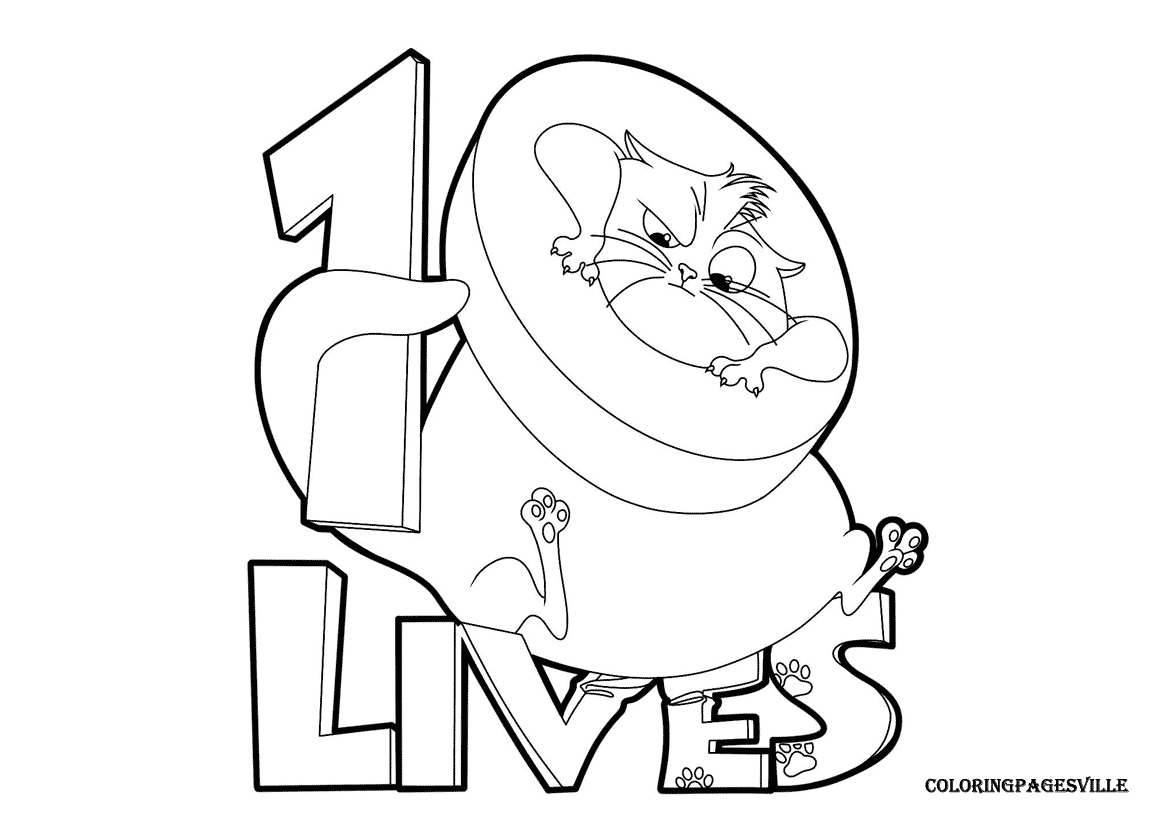 10 Lives coloring pages
