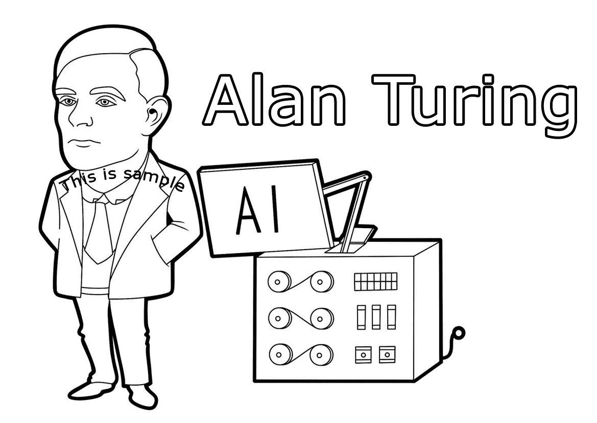 Alan Turing Coloring Pages