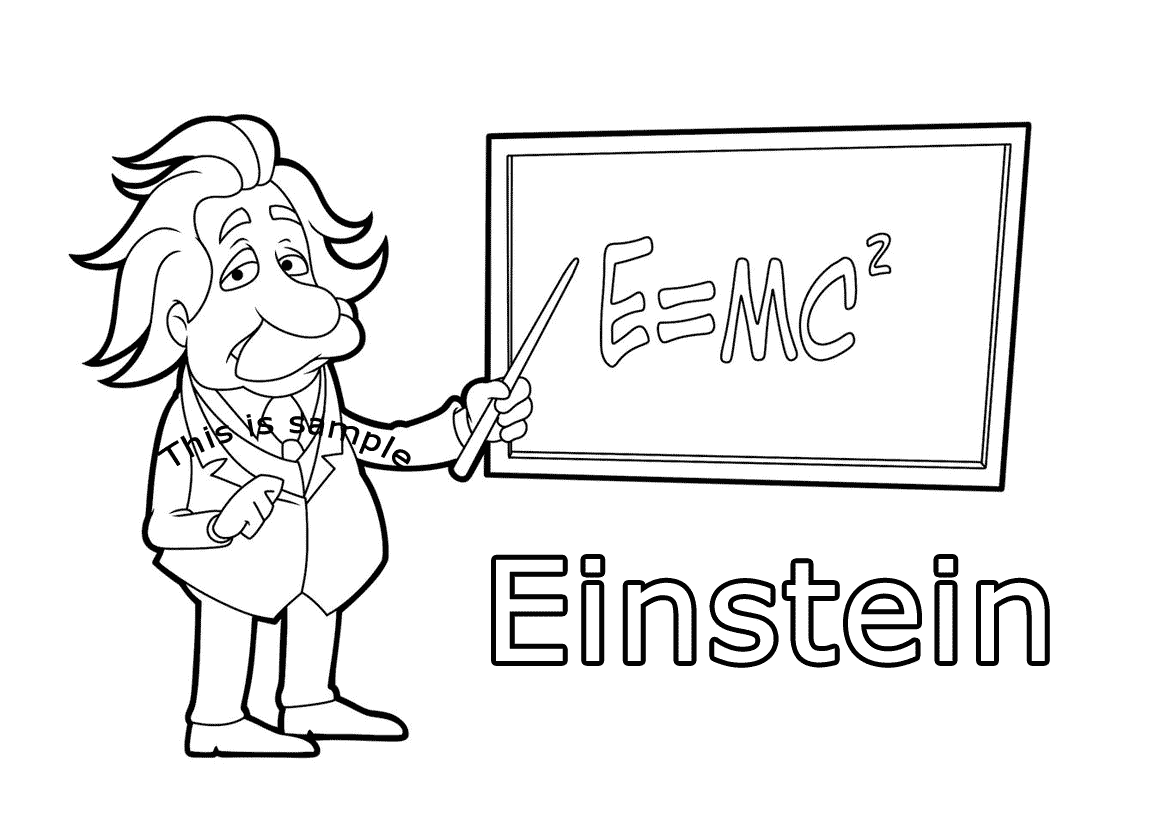Albert Einstein Coloring Pages