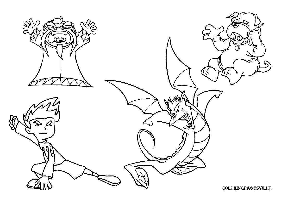 American Dragon Jake Long coloring pages
