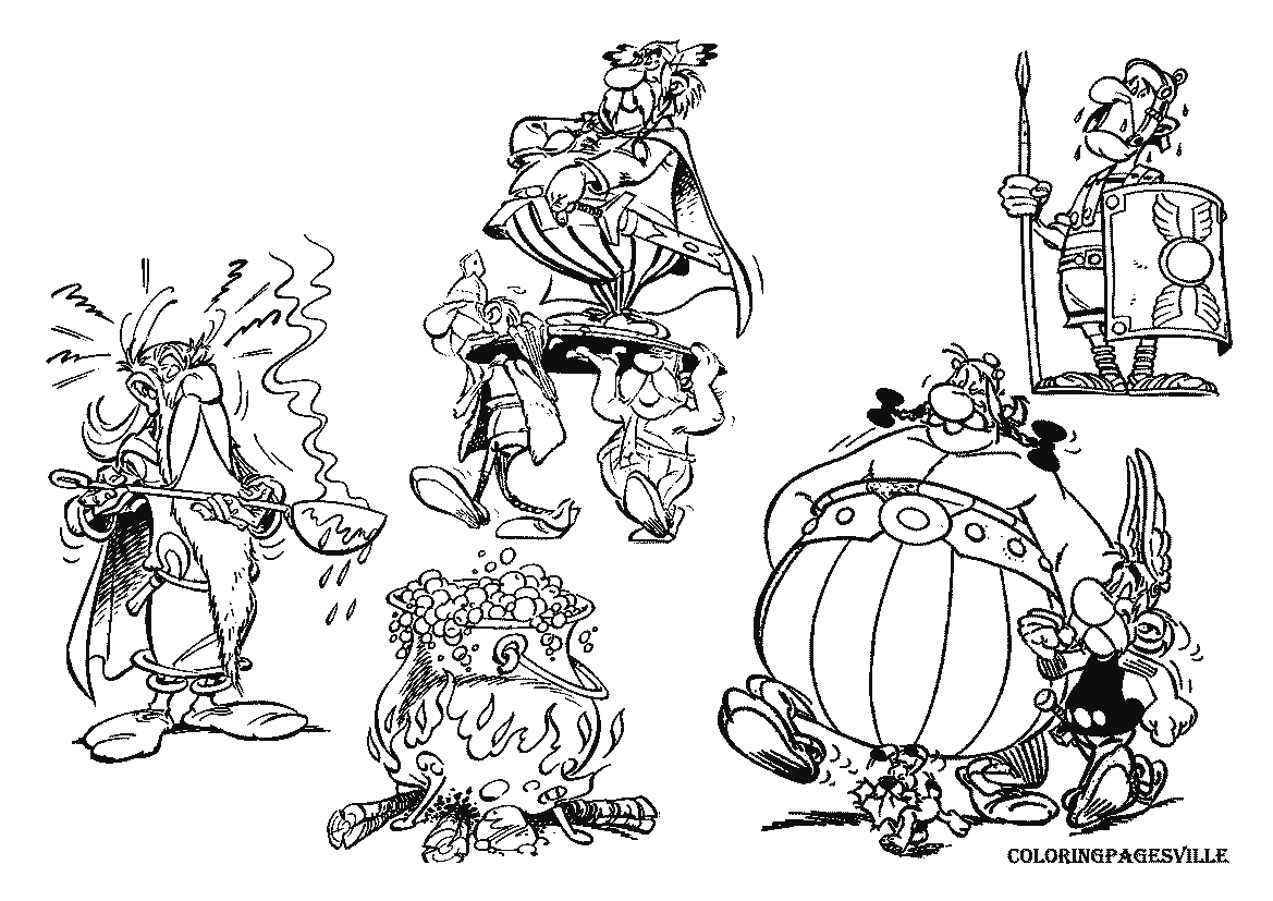 Asterix coloring pages