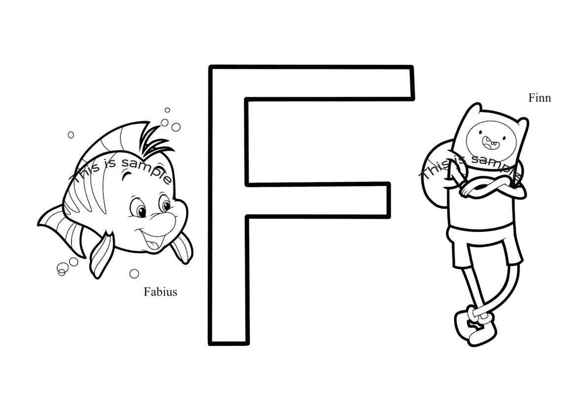 Buchstabe F: Fabius und Finn Malvorlagen