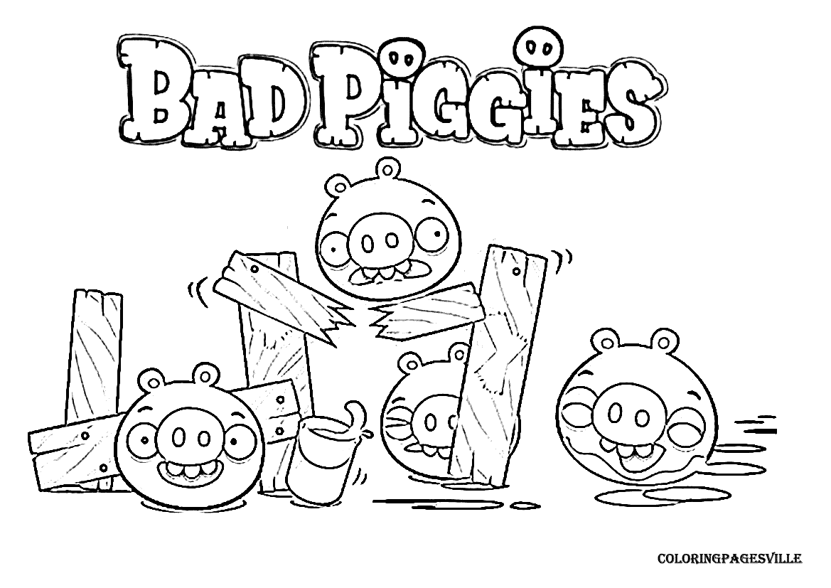 Bad Piggies coloring pages