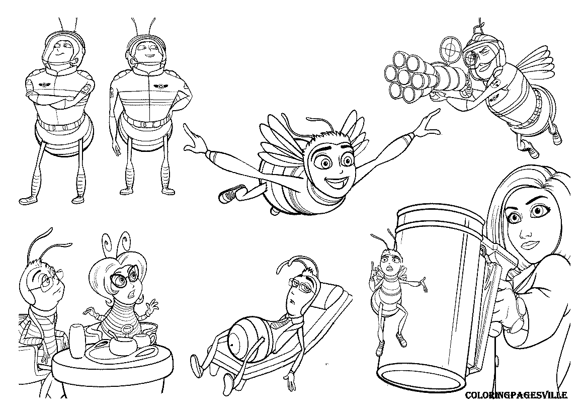Bee Movie coloring pages