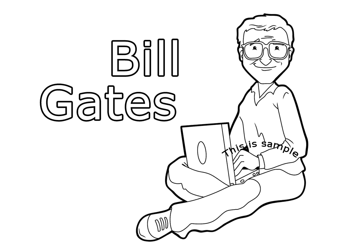 Bill Gates Coloring Pages