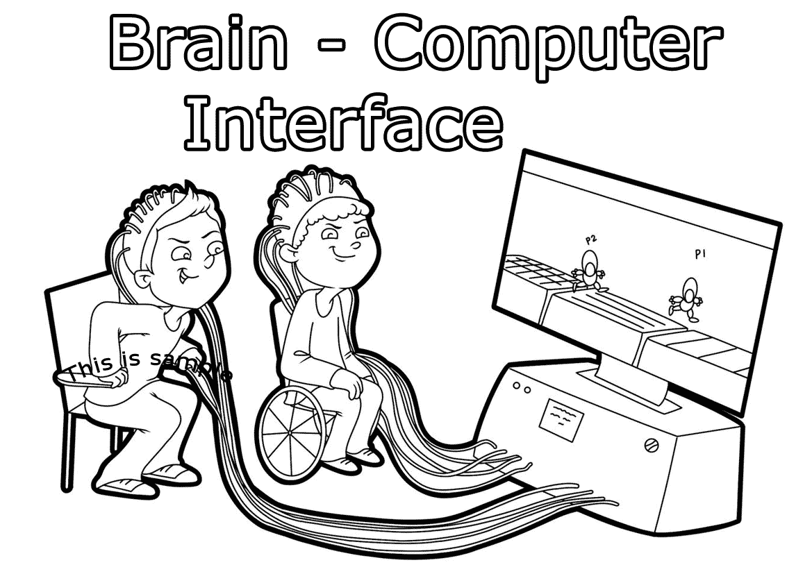 Brain Computer Interface Coloring Pages