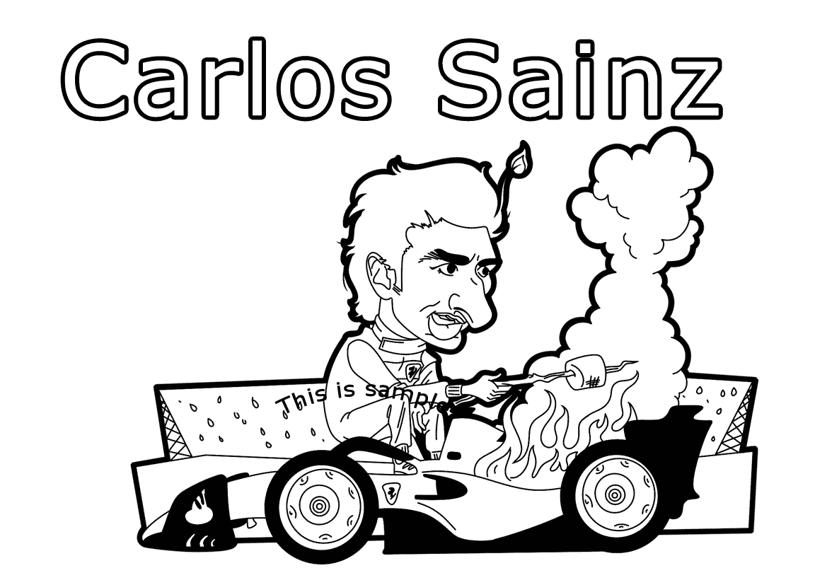 Carlos Sainz Coloring Pages