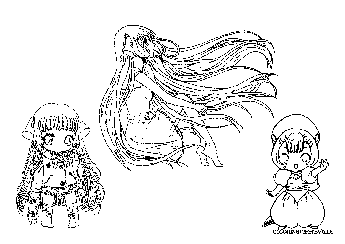 Chobits coloring pages