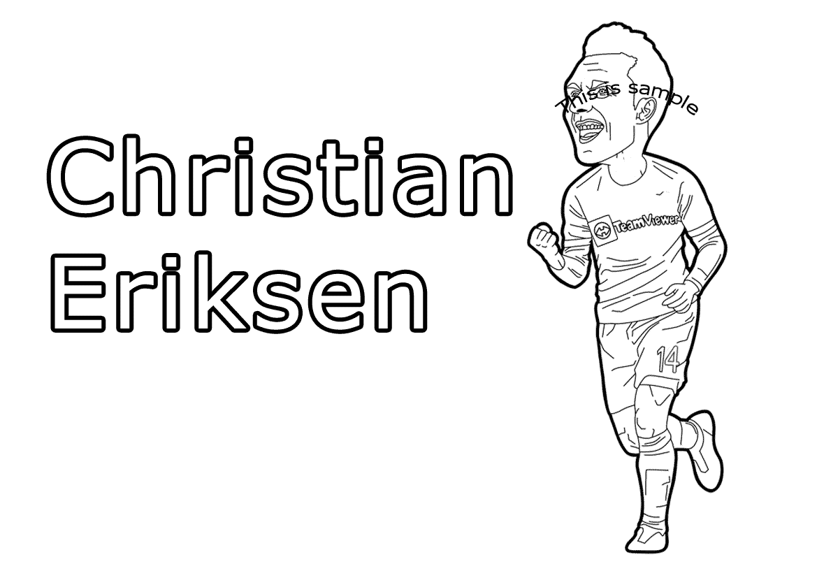 Christian Eriksen Coloring Pages