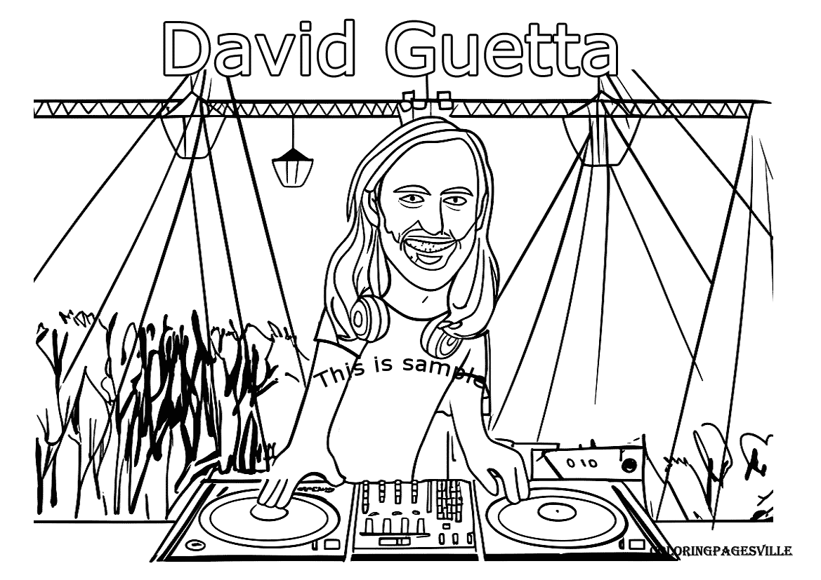 David Guetta Coloring Pages
