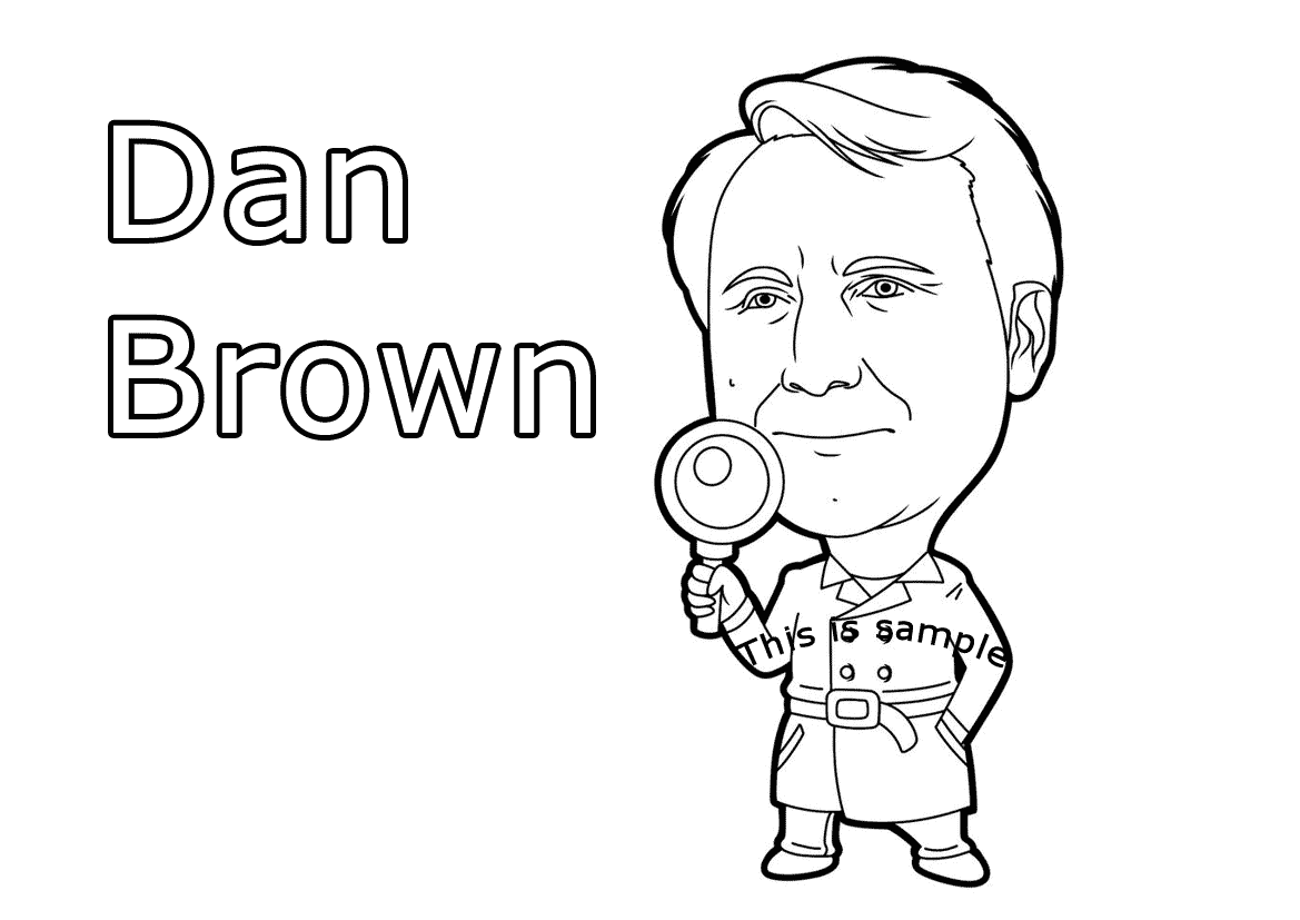 Dan Brown Coloring Pages