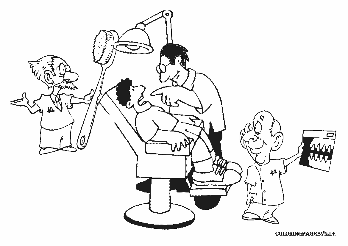 Dentist coloring pages