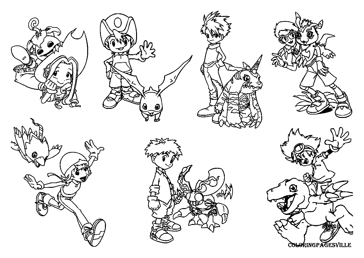 Digimon Adventure coloring pages
