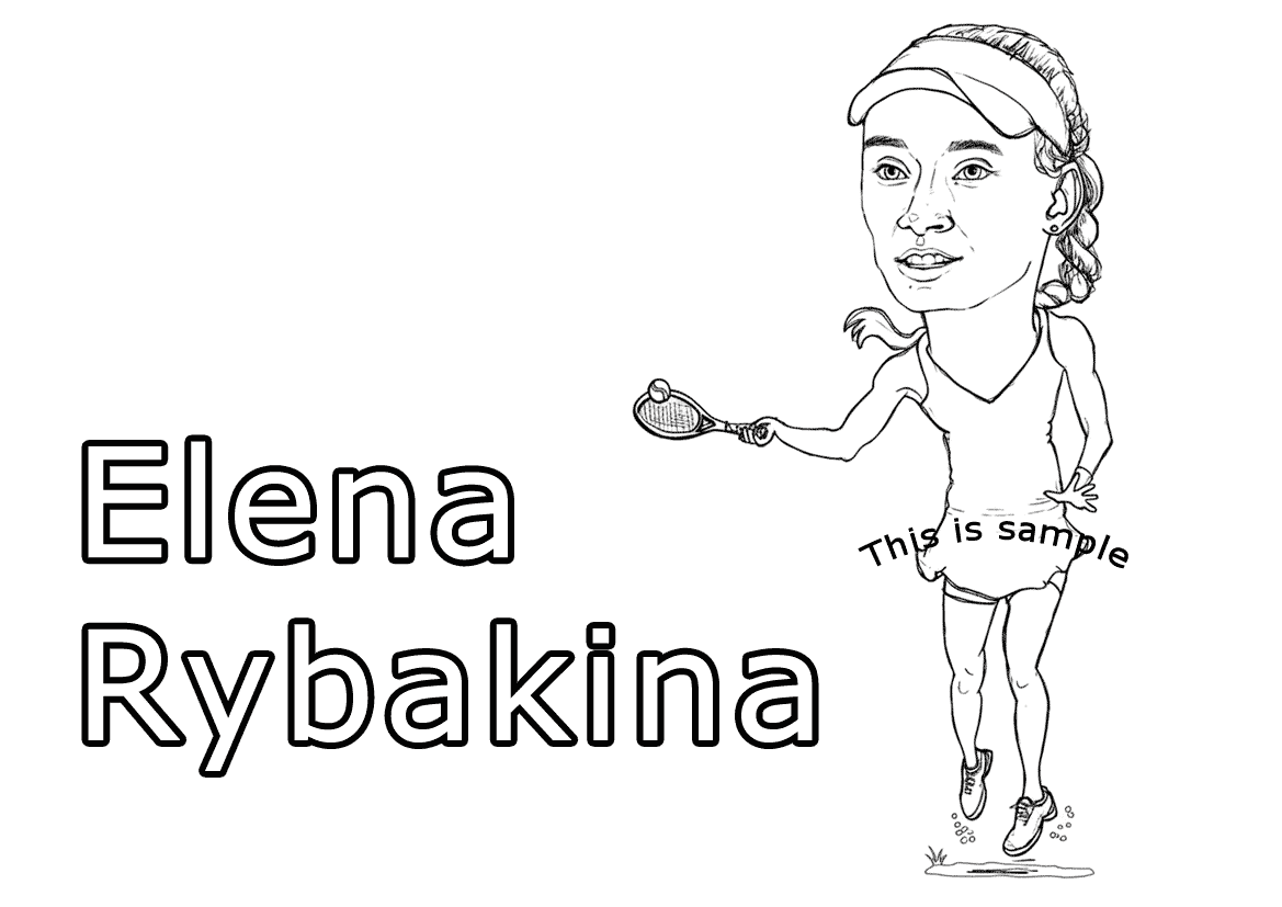Elena Rybakina Coloring Pages