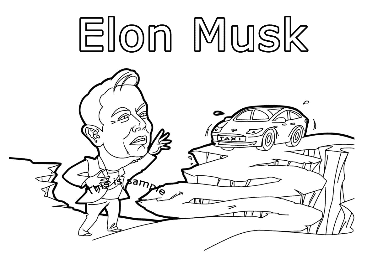 Elon Musk Coloring Pages