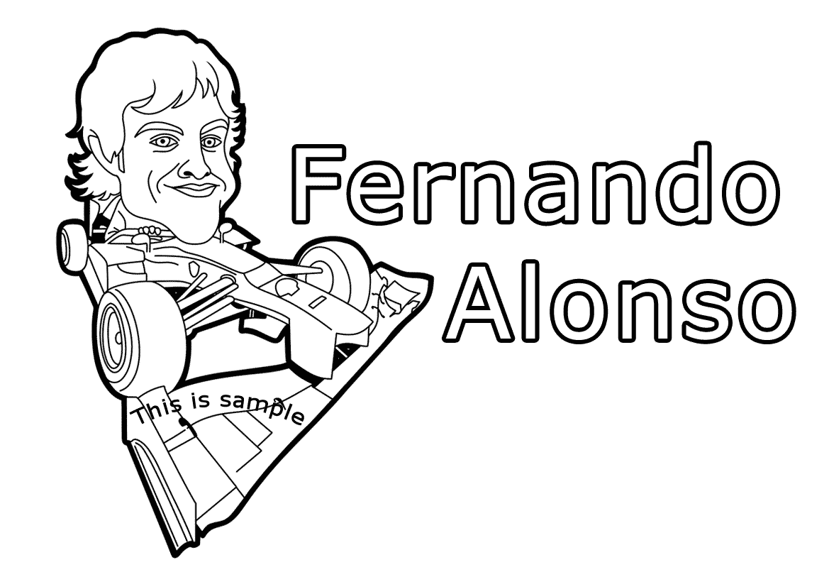 Fernando Alonso Coloring Pages
