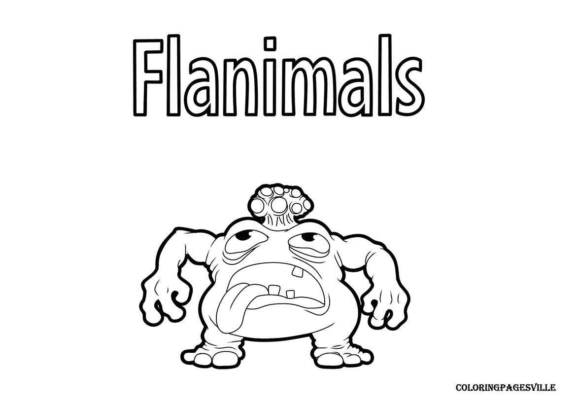 Flanimals coloring pages