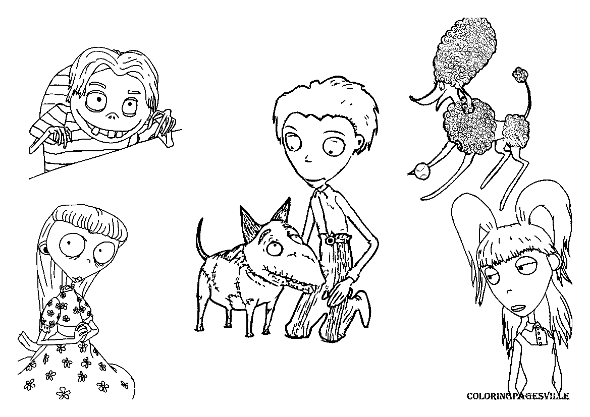Frankenweenie coloring pages