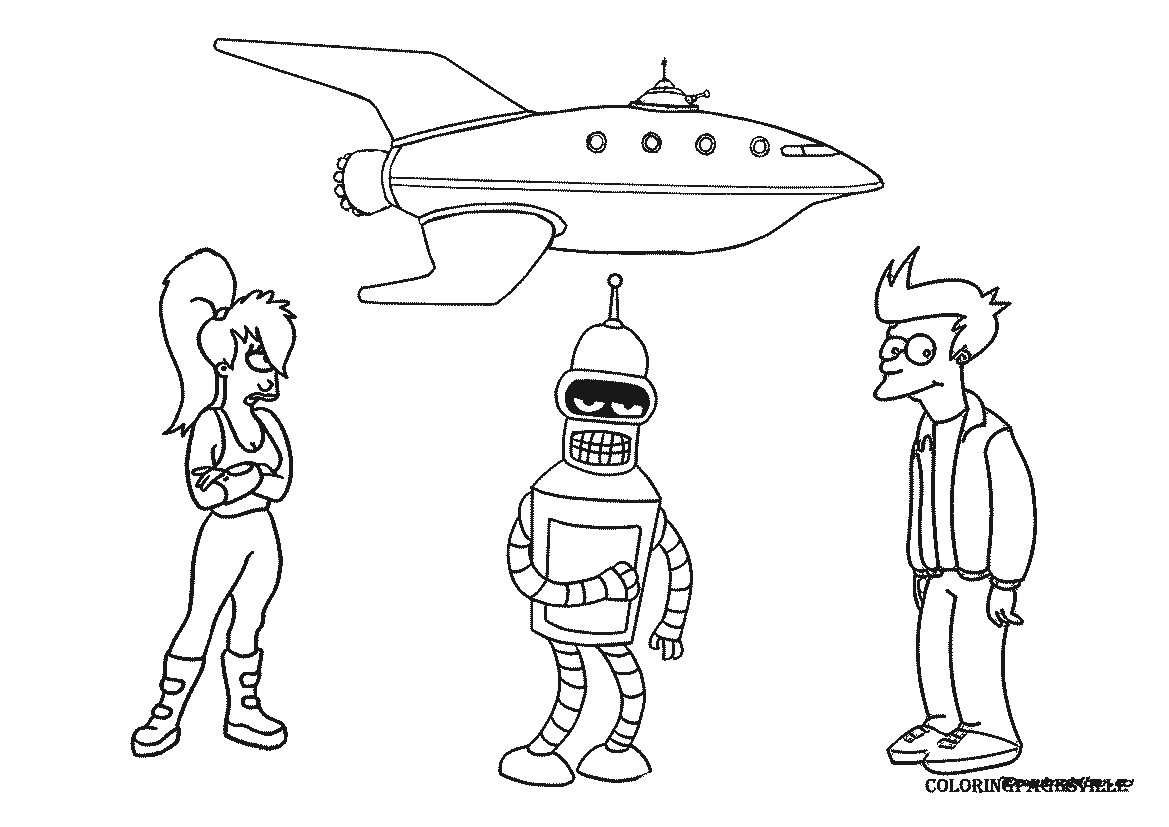 Futurama coloring pages