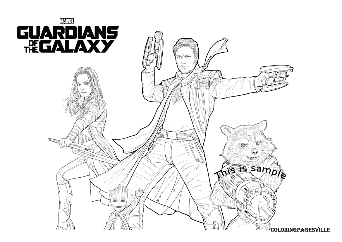 Guardians of the Galaxy Coloring Pages