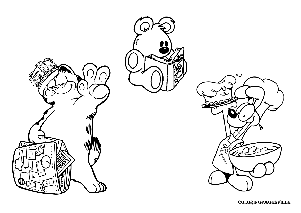 Garfield coloring pages