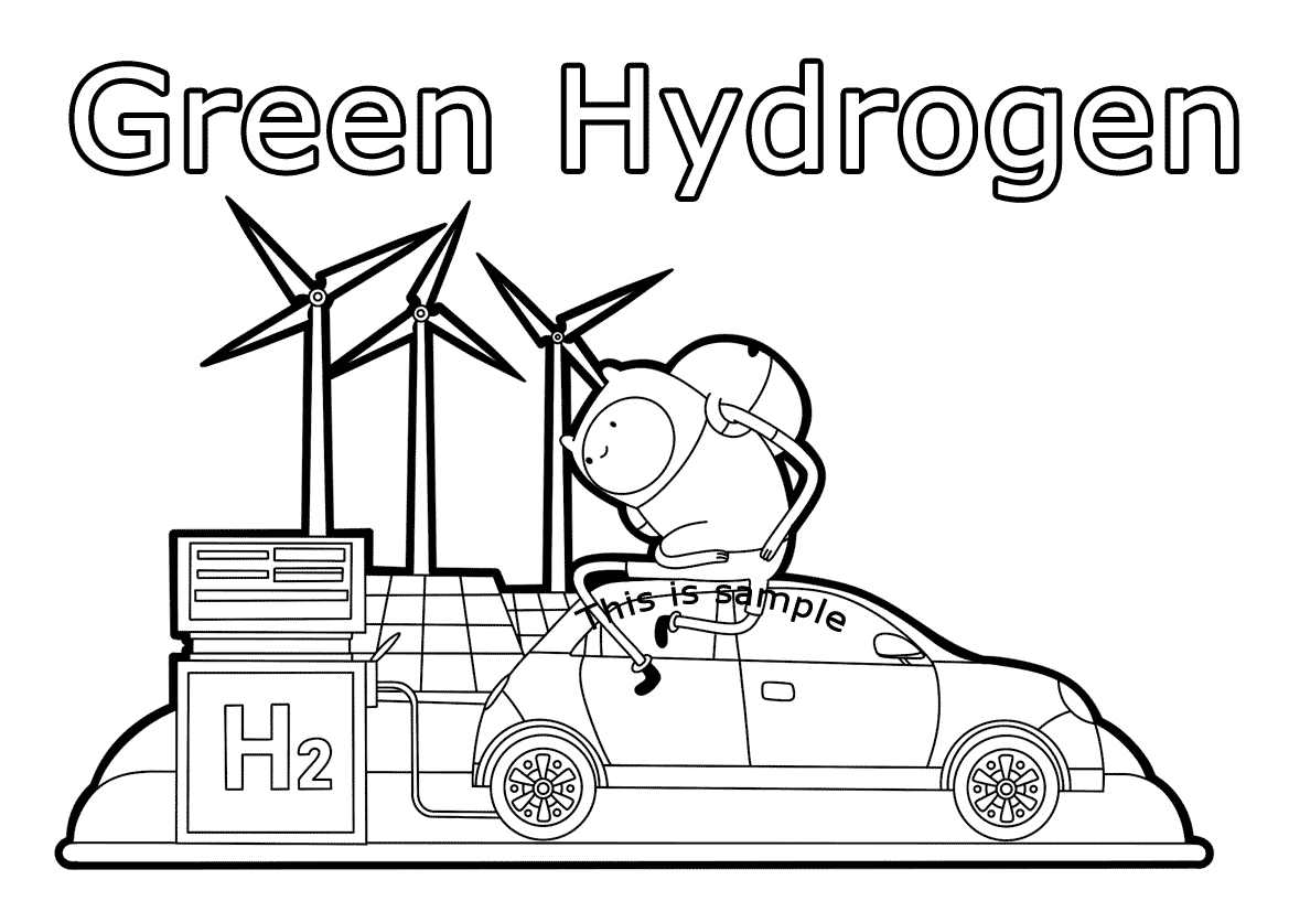Green Hydrogen Coloring Pages