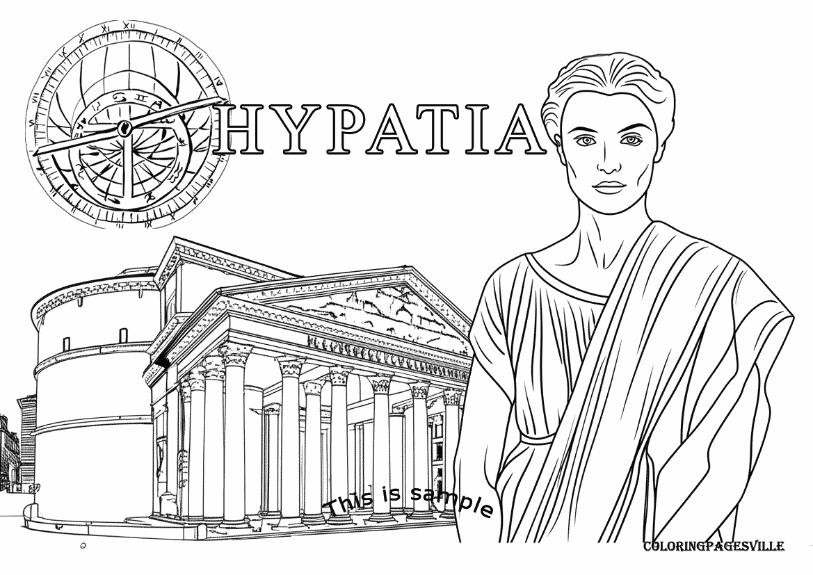 Hypatia (Agora) Coloring Pages