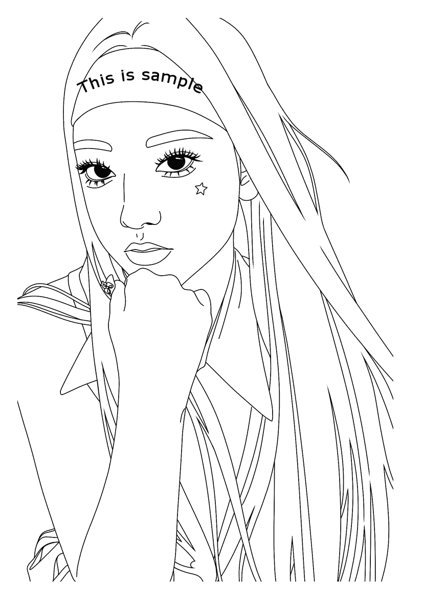 Haerin Coloring Pages