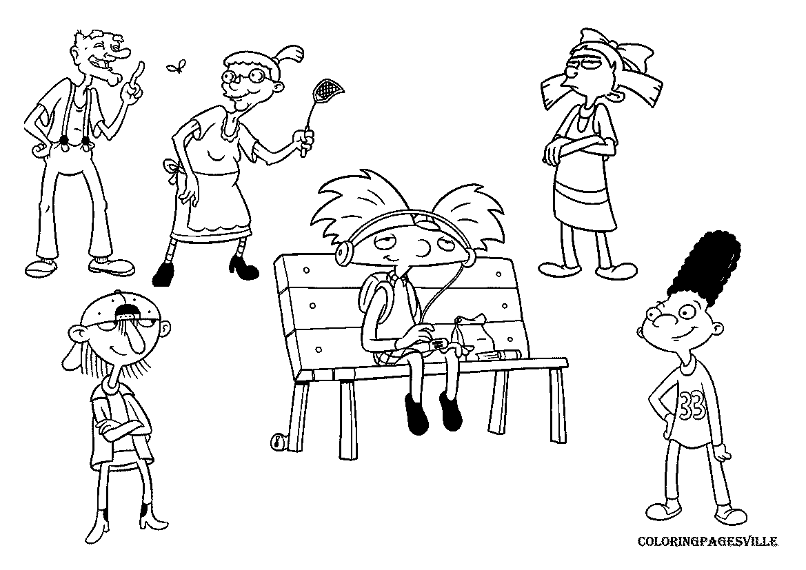 Hey Arnold coloring pages