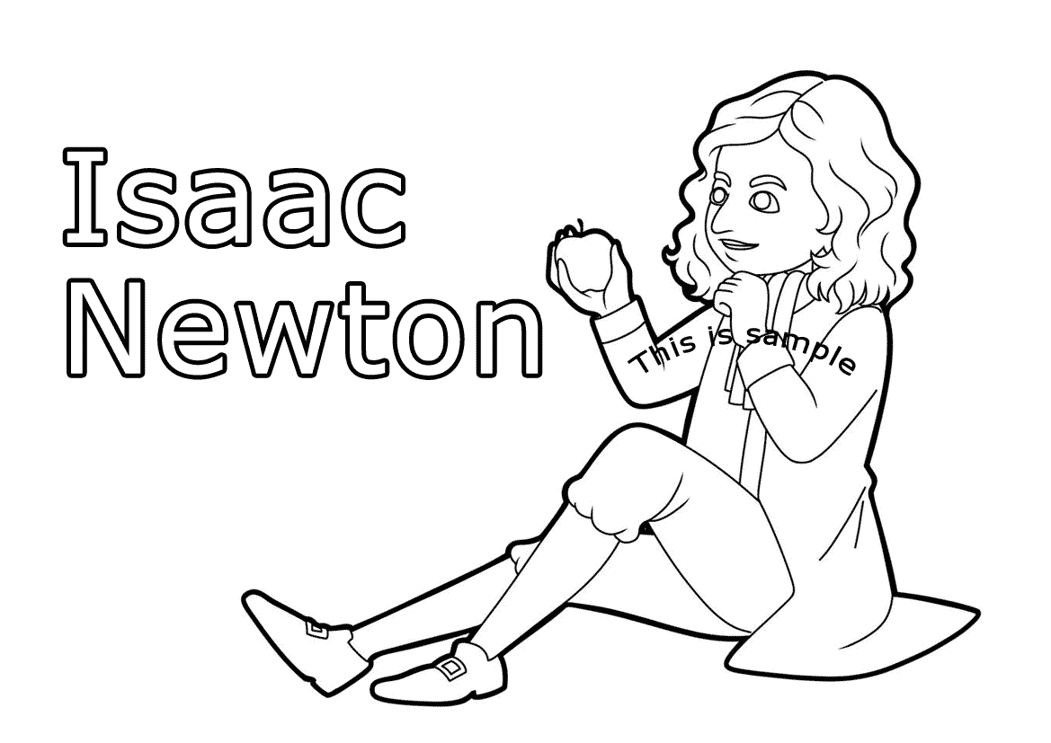 Isaac Newton Coloring Pages