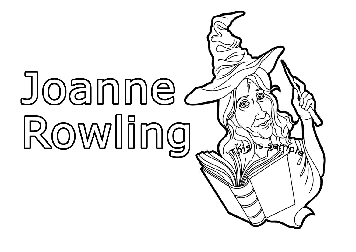 Joanne Rowling Coloring Pages