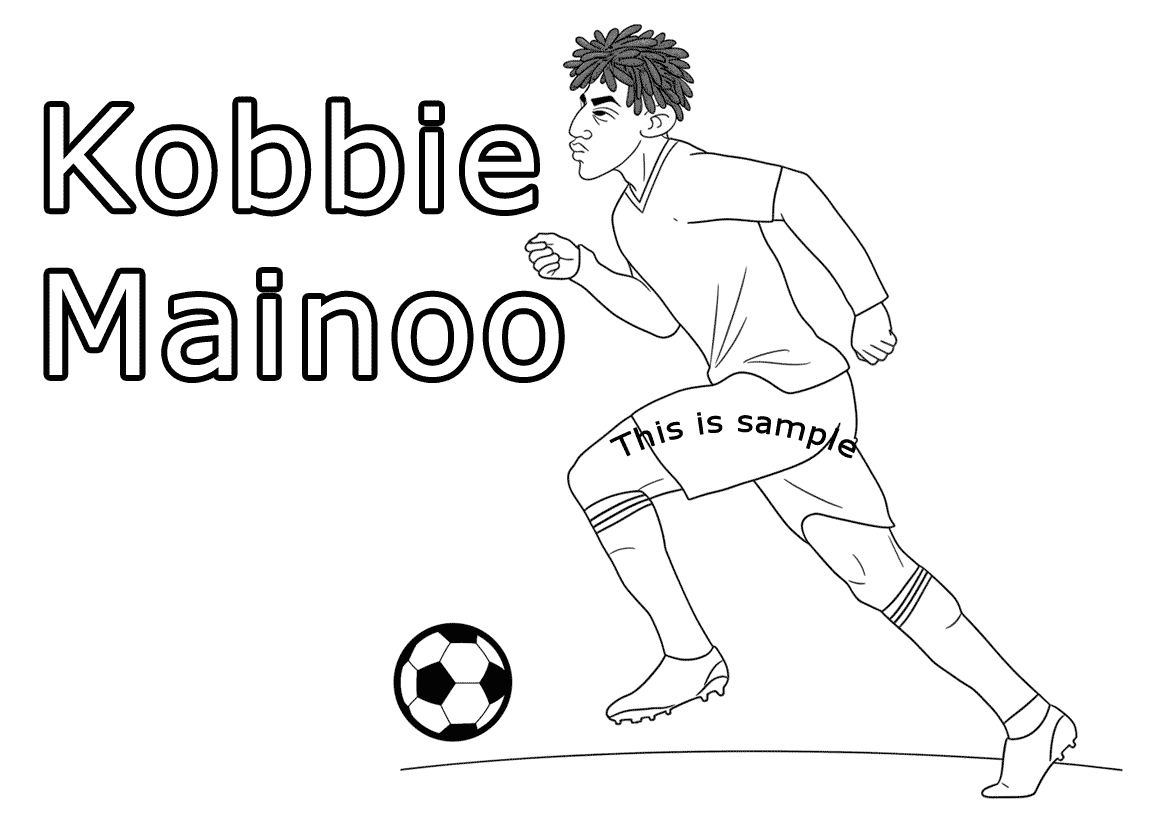 Kobbie Mainoo Coloring Pages