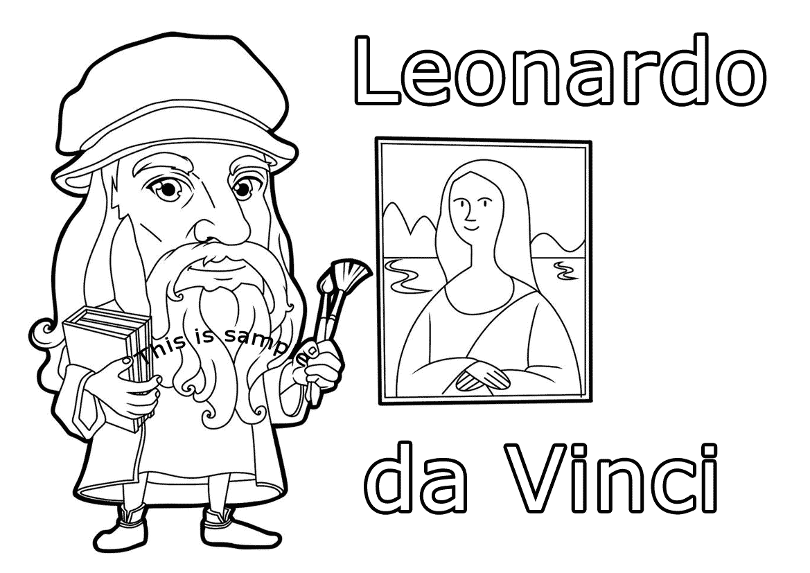 Leonardo da Vinci Coloring Pages
