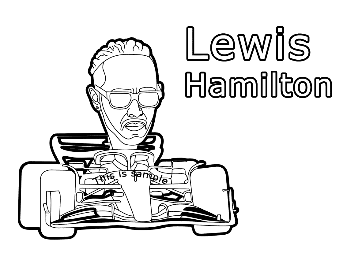 Lewis Hamilton Coloring Pages