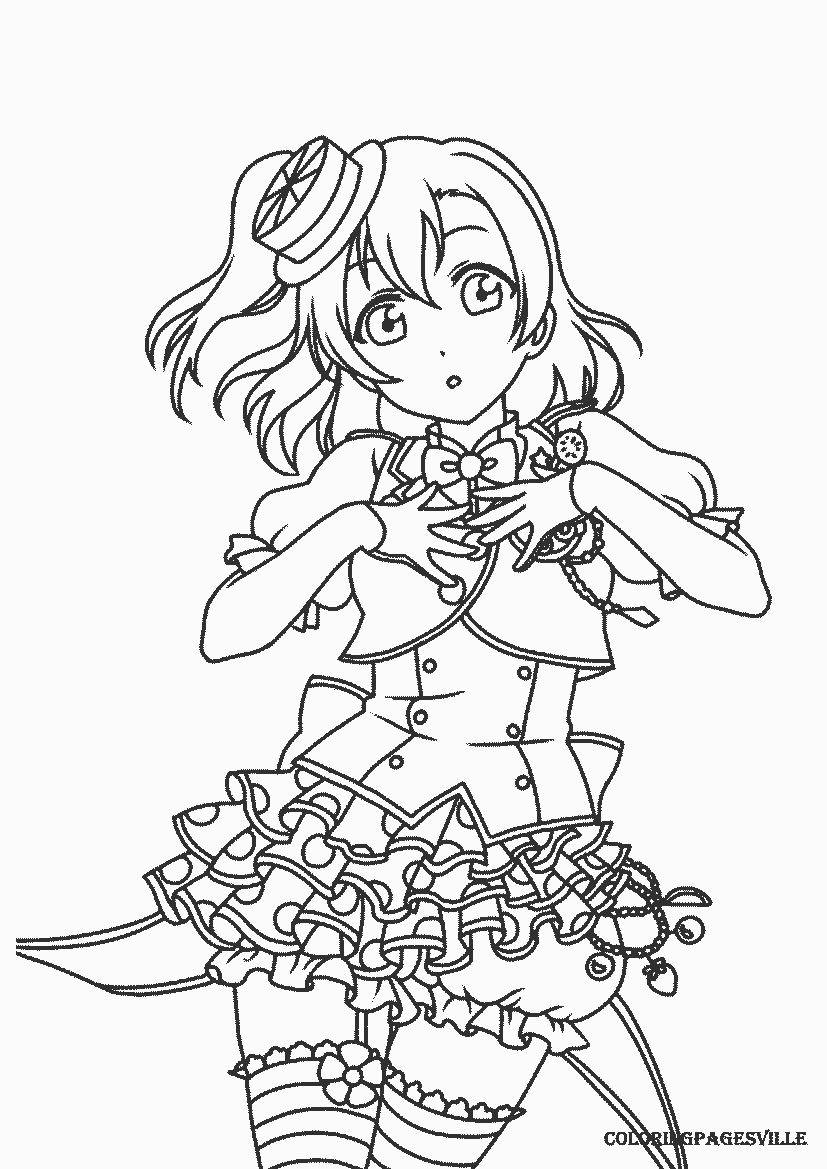 Love Live coloring pages