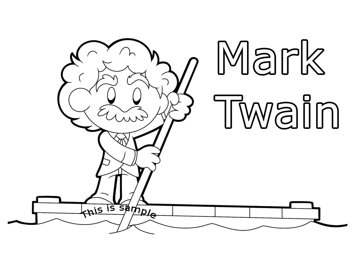 Mark Twain Coloring Pages