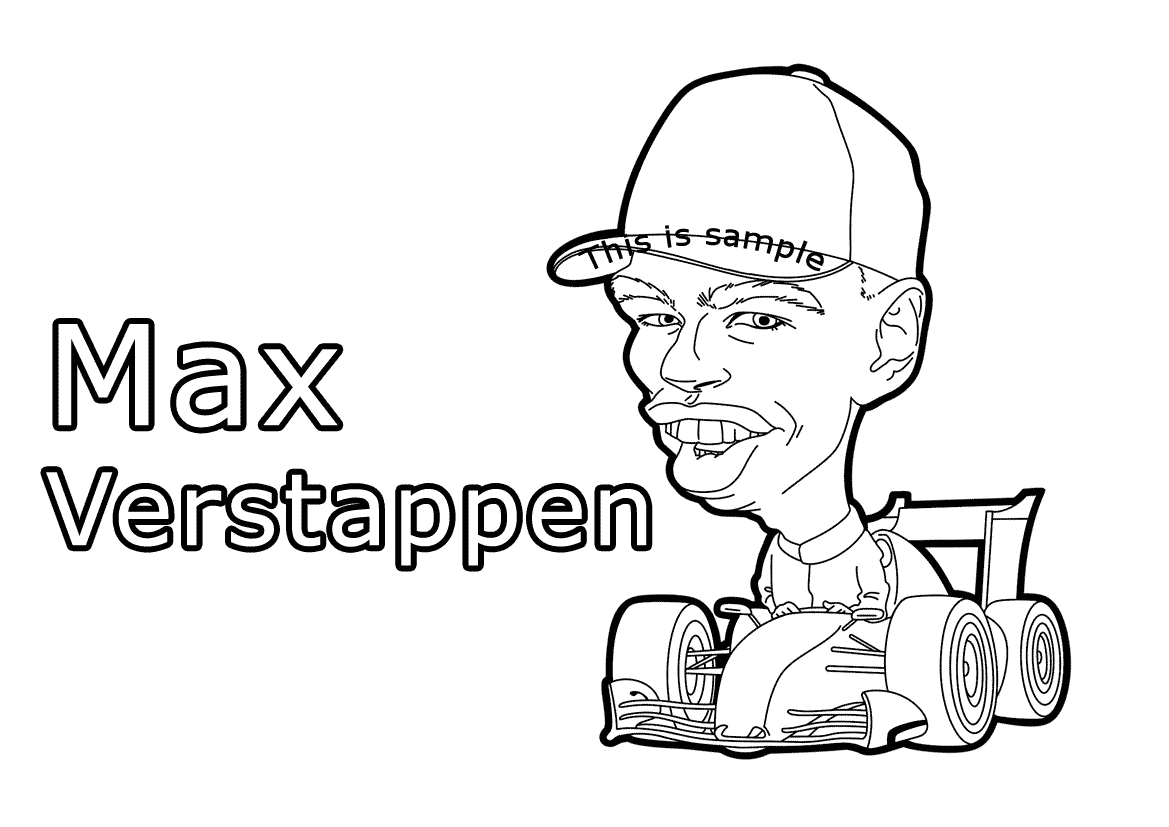 Max Verstappen Coloring Pages