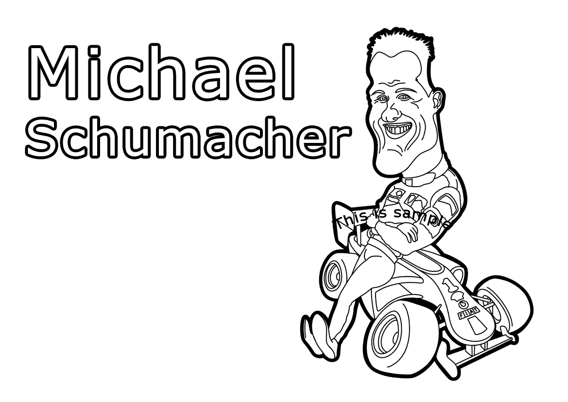 Michael Schumacher Coloring Pages