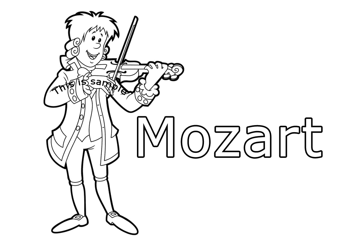 Mozart Coloring Pages