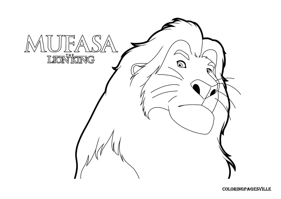 Mufasa The Lion King coloring pages