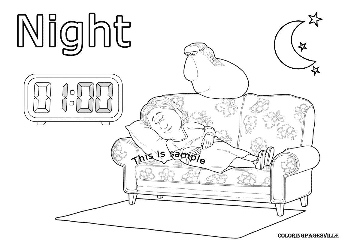 Night (Orion and the Dark) Coloring Pages