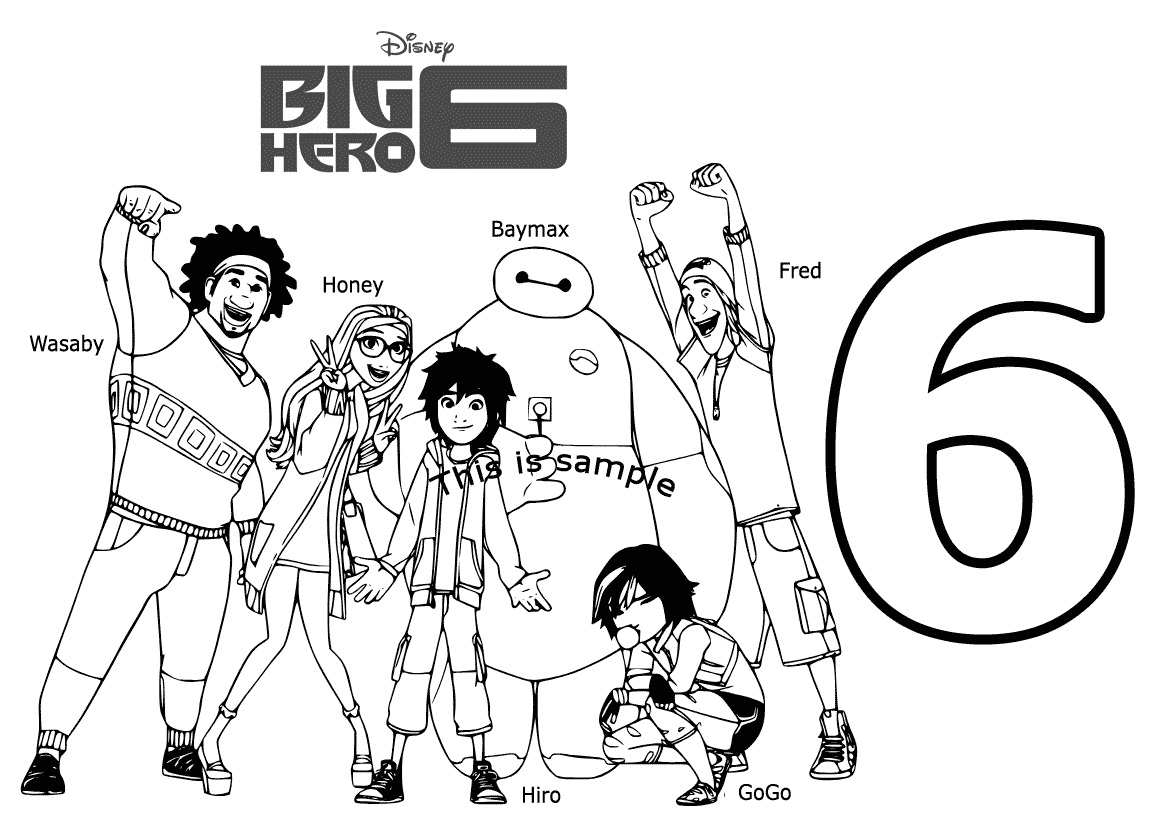 6 - Big Hero 6 Coloring Pages