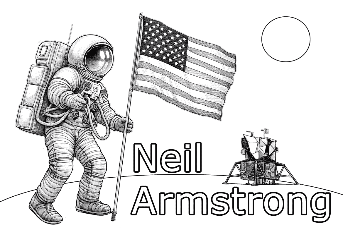 Neil Armstrong coloring pages