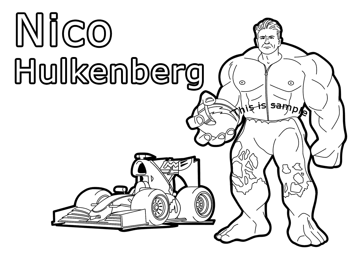Nico Hulkenberg Coloring Pages