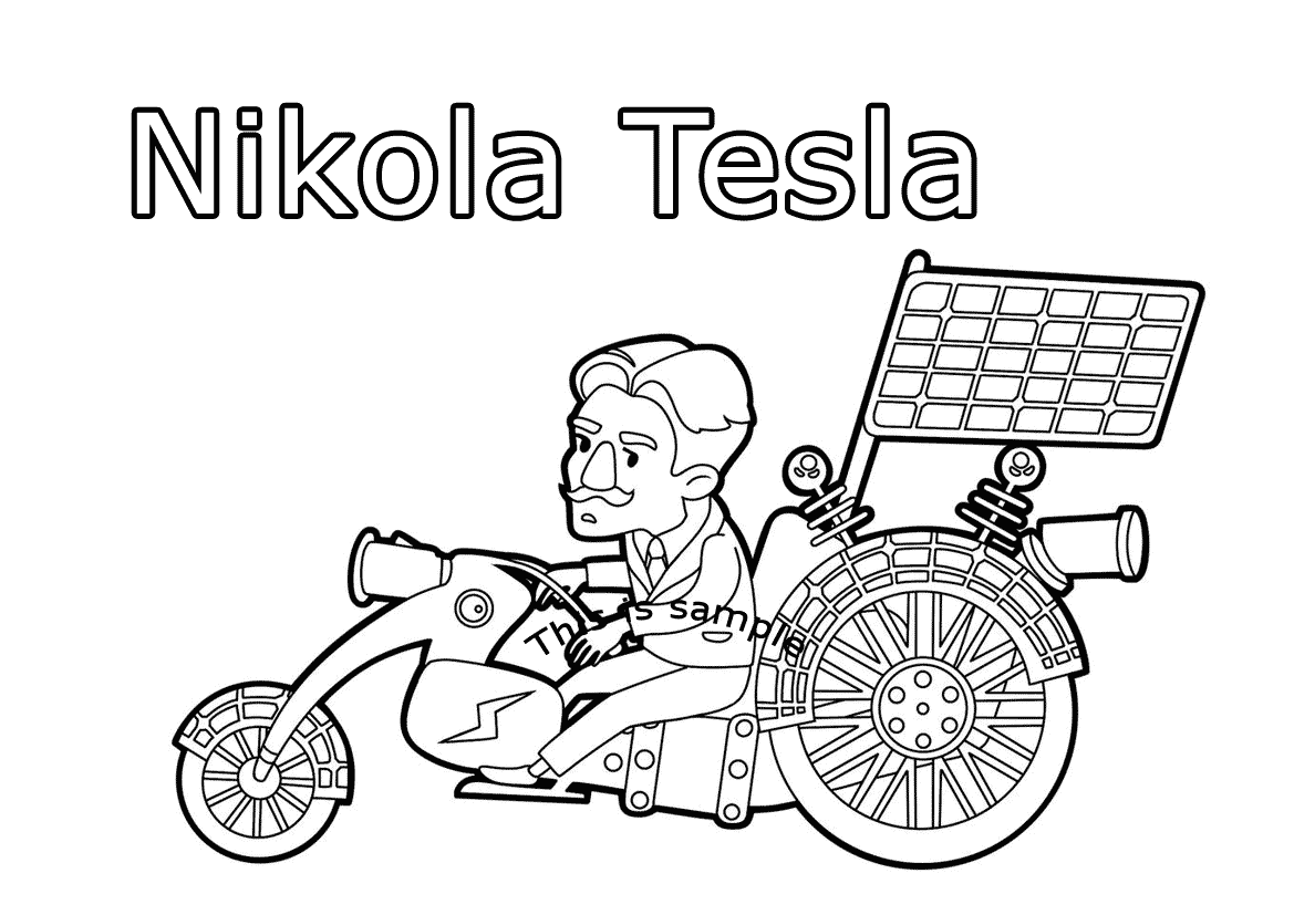 Nikola Tesla Coloring Pages