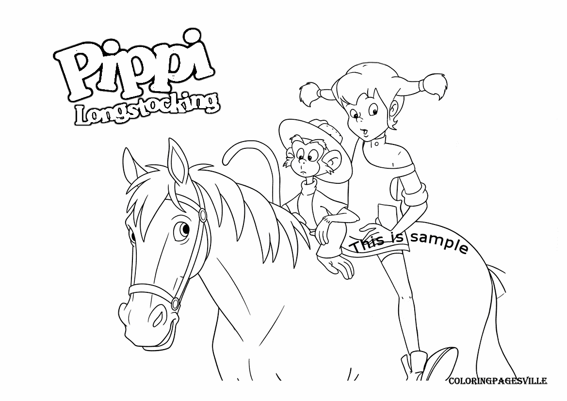 Pippi Longstocking Coloring Pages