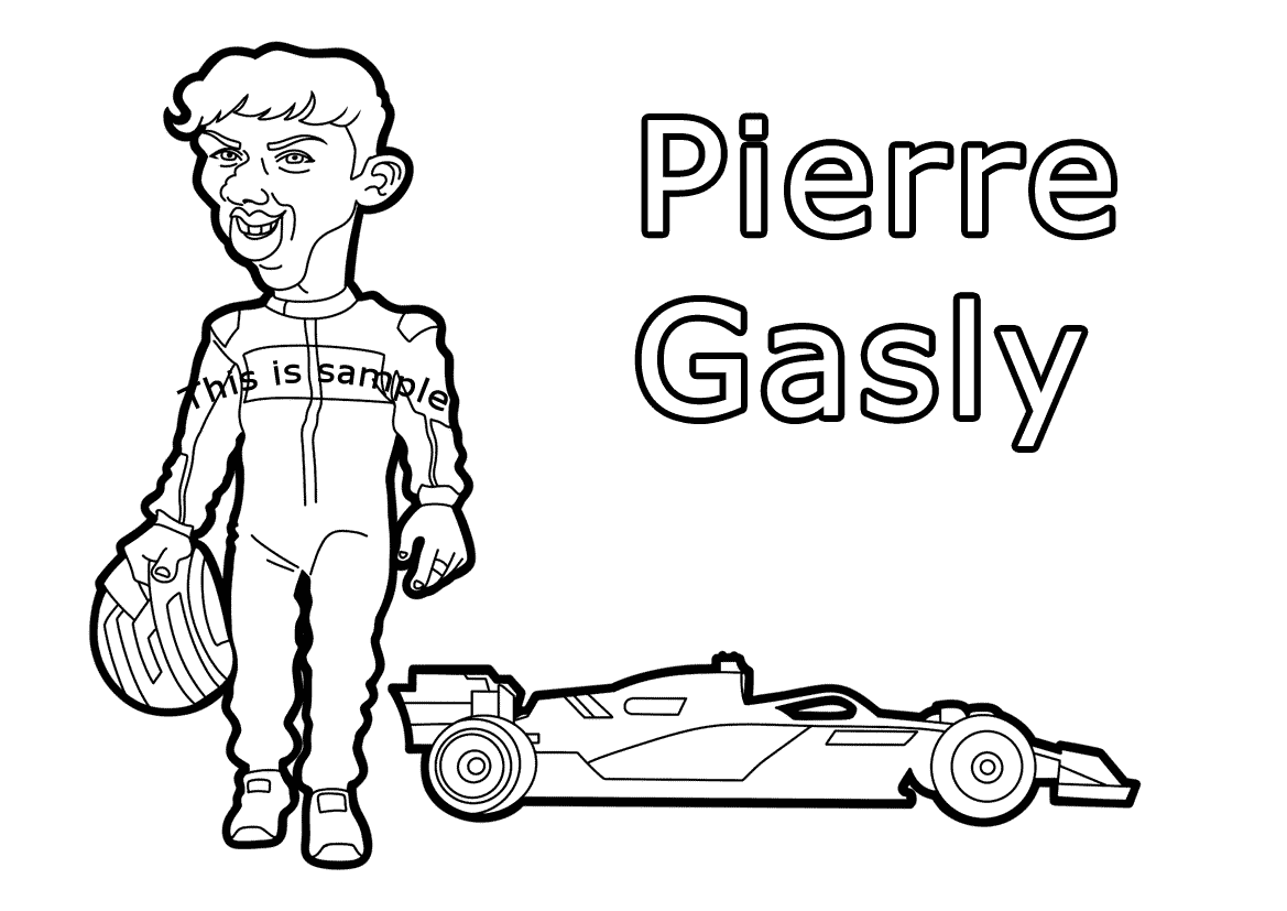 Pierre Gasly Coloring Pages
