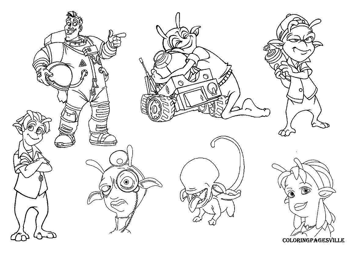 Planet 51 coloring pages