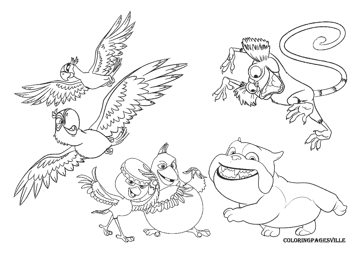 Rio coloring pages