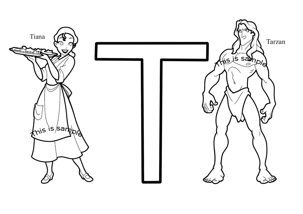 Slovo T: Tiana i Tarzan Bojanke